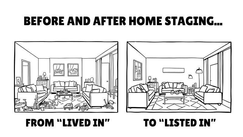 before and after home staging when selling a property
