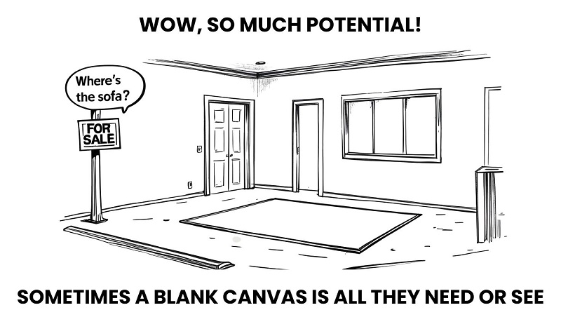 Empty house as a blank canvas