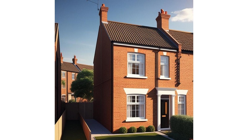 A end of terrace house in the UK