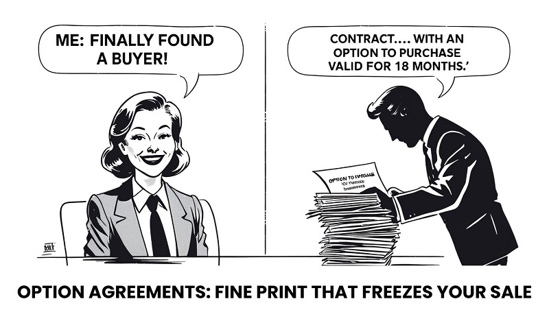 A homeowner being caught in an option agreement