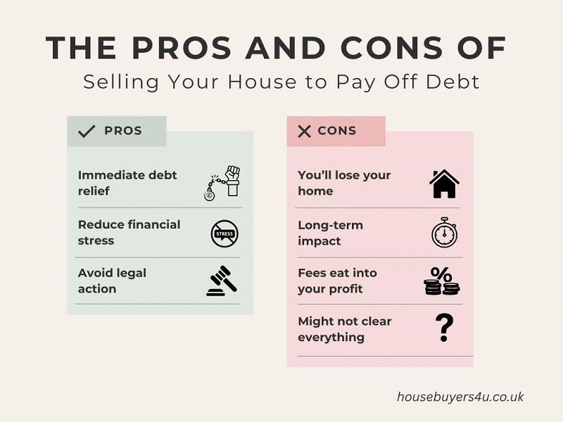 pros of cons of selling a house to pay off your debts