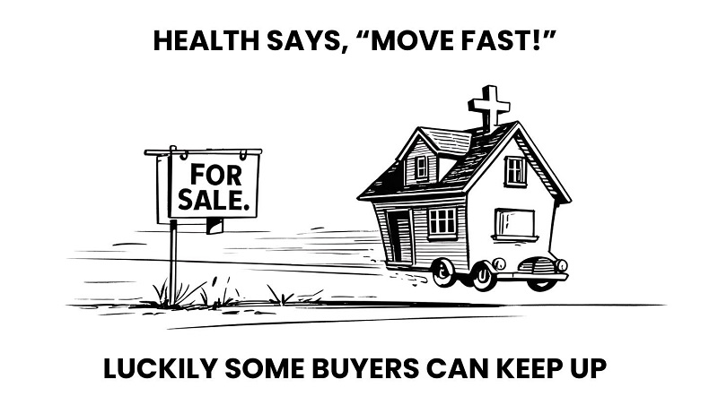A homeowner who needs to sell fast due to health issues getting on with it