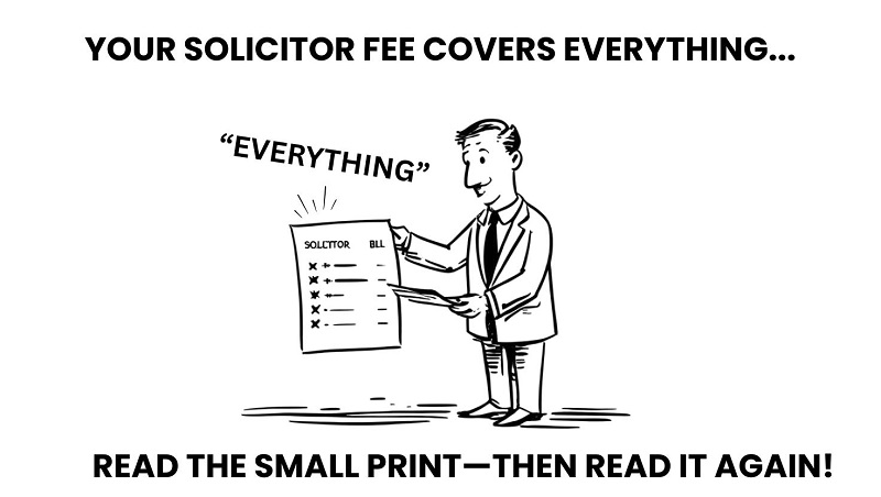 Homeowner find a list of hidden fees from his conveyancer