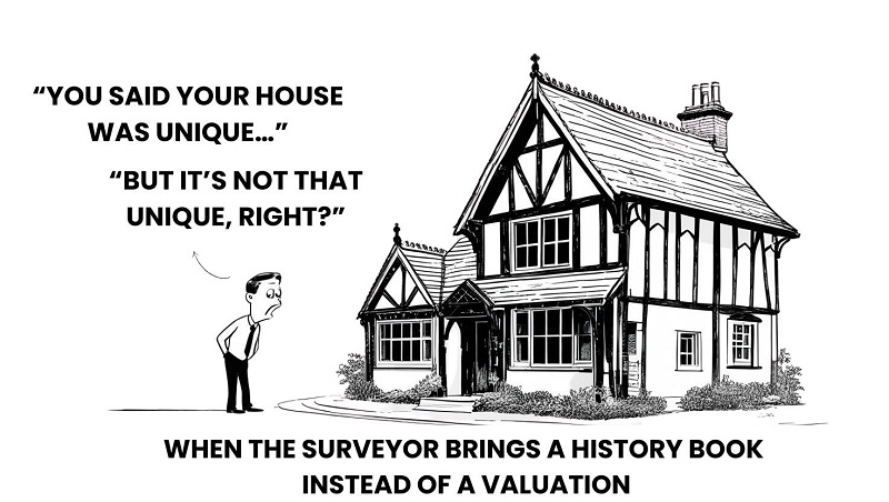 Surveyor inspecting a non standard construction property